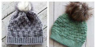 Basketweave Beanie Hat Free Crochet Patterns