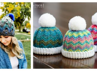 Lovely Chevron Hat Free Crochet Pattern and Paid