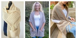 Pocket Shawl Free Crochet Pattern