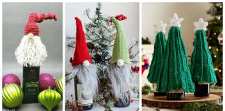 Christmas Bottle Topper Free Crochet Patterns