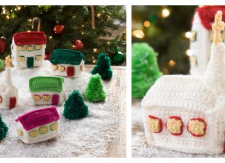 Christmas Village Free Crochet Pattern