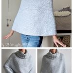 Cowl Neck Circle Poncho Crochet Pattern