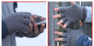 Half Finger Gloves Free Crochet Pattern