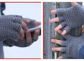 Half Finger Gloves Free Crochet Pattern
