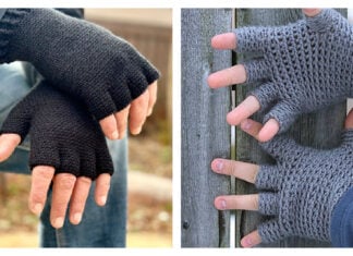 Half Finger Gloves Free Crochet Pattern