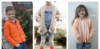 Kids Cardigan Free Crochet Patterns