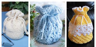 Round Base Gift Bag Free Crochet Patterns