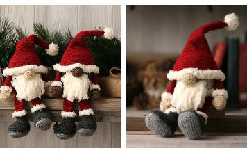 Santa Gnome Free Crochet Pattern