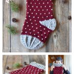Snowfall Stocking Free Crochet Pattern