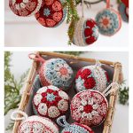 Christmas Flowers Ball Free Crochet Pattern