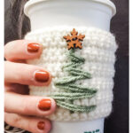Christmas Tree Mug Cozy Free Crochet Pattern and Video Tutorial