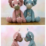 Dinosaurs Tricia and Topsie Dinosaur Amigurumi Crochet Pattern