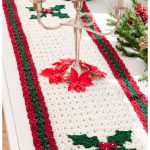 Holly Table Runner Free Crochet Pattern