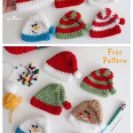Mini Holiday Hats Free Crochet Pattern