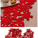 Snowflake Table Runner Free Crochet Pattern