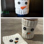 Snowman Cup Cozy Free Crochet Pattern