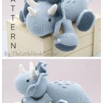 Sumo the Triceratops Dinosaur Amigurumi Crochet Pattern