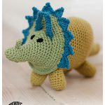 Tracy the Triceratops Dinosaur Amigurumi Free Crochet Pattern