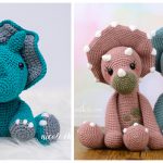 Triceratop Dinosaur Amigurumi Crochet Patterns