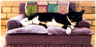 Kitty Cat Couch Free Crochet Pattern