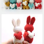 Valentine’s Day Heart Bunny Free Crochet Pattern
