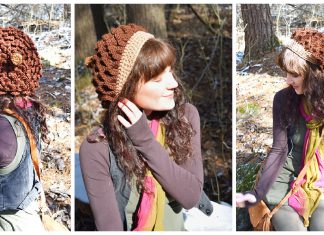 Crocodile Stitch Oak Sprite Hat Free Crochet Pattern