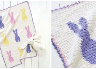 Easter Bunny Baby Blanket Free Crochet Pattern