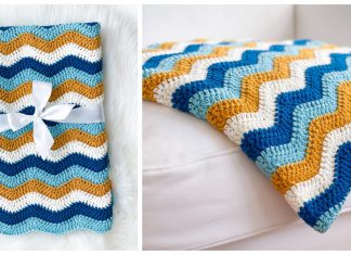 Easy Ripple Blanket Free Crochet Pattern