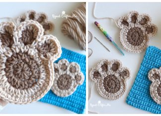 Paw Print Applique Free Crochet Pattern