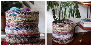 Scrap Yarn Basket Free Crochet Pattern