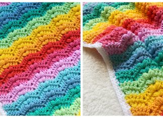 Bobble Ripple Baby Blanket Free Crochet Pattern