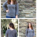 September V-Neck Sweater Free Crochet Pattern