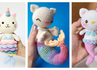 8 Purrmaid Mermaid Cat Amigurumi Crochet Patterns