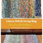 Linen Stitch Scrap Rug Free Crochet Pattern