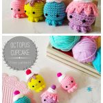 Octopus Cupcake Amigurumi Free Crochet Pattern