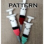 Vaccine Syringe Plush Amigurumi Crochet Pattern