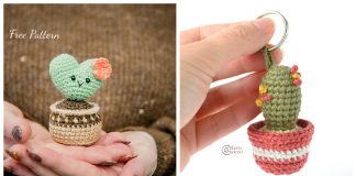 Cactus Keychain Crochet Patterns