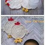 Chicken Butt Coasters Free Crochet Pattern