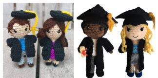 Graduation Dolls Amigurumi Free Crochet Pattern