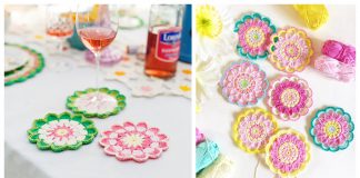 Rounds of Flowers Coasters Free Crochet Pattern