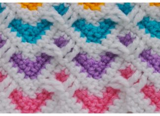 Heart Zig Zag Stitch Free Crochet Pattern and Video Tutorial