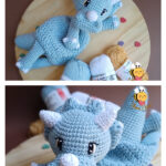 Triceratops snuggler Free Crochet Pattern