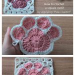Crochet Paw Print Square Motif Video Tutorial