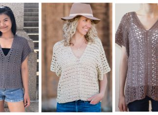 Easy V-Neck Top Free Crochet Pattern