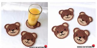 Bear Coasters Free Crochet Pattern