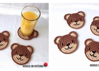 Bear Coasters Free Crochet Pattern