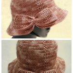 Brimmed Hat with Bow Free Crochet Pattern