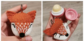 Fox Lip Balm Keychain Free Crochet Pattern