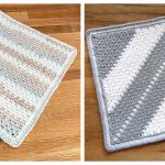 Moss Stitch Dishcloth Free Crochet Pattern