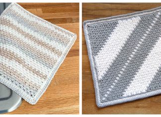 Moss Stitch Dishcloth Free Crochet Pattern